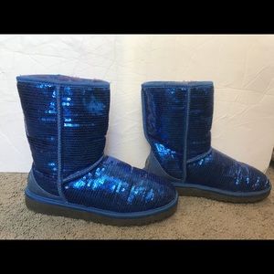 Sparkly Blue Sequin UGG Boots